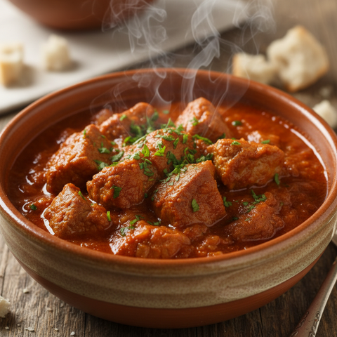 Varkensgoulash - Sertéspörkölt